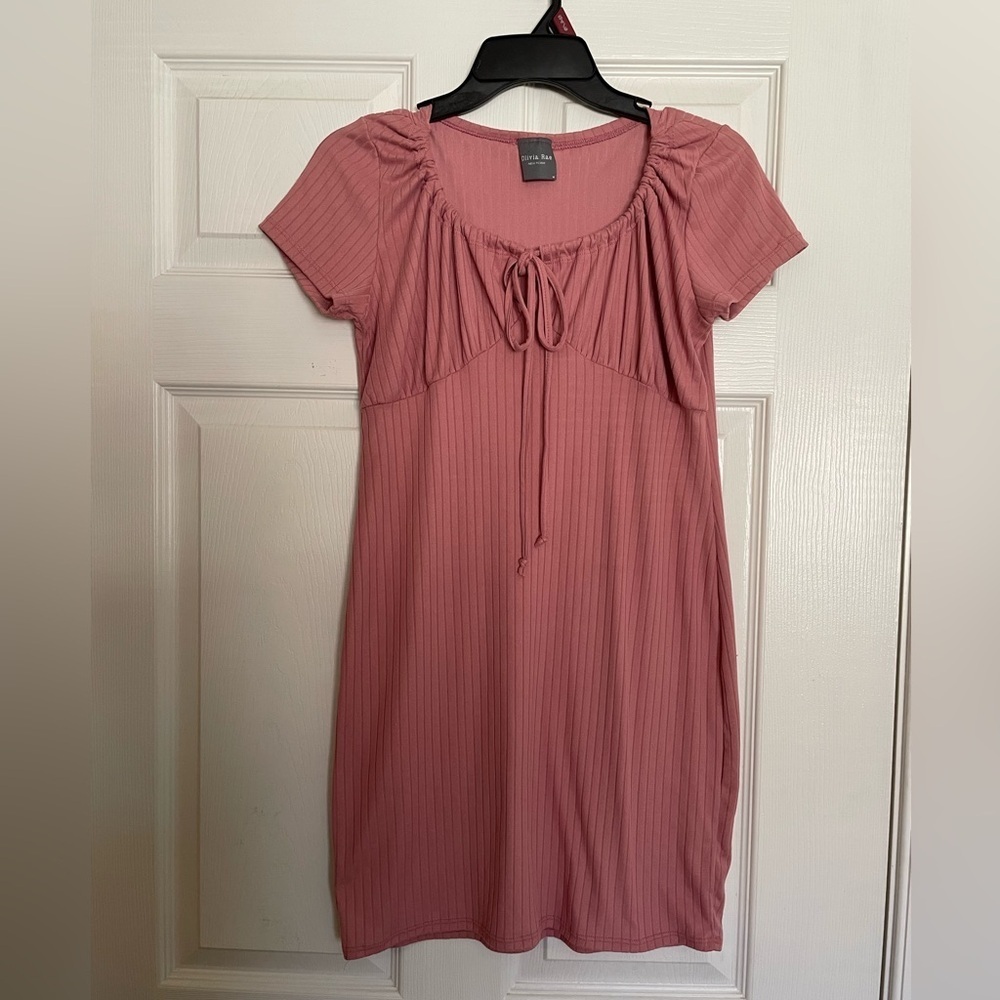 Olivia Rae New York Mauve Pink Ribbed Dress